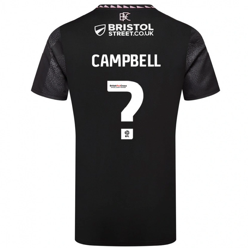 Danxen Enfant Maillot Murray Campbell #0 Noir Tenues Extérieur 2024/25 T-Shirt