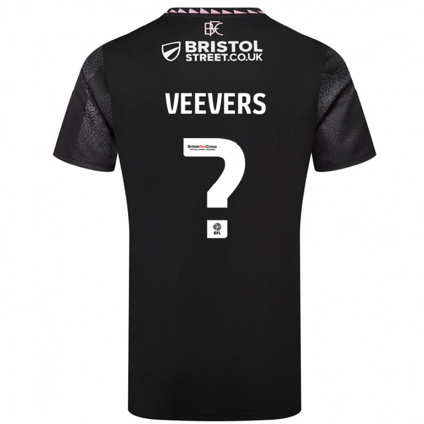 Danxen Enfant Maillot Charlie Veevers #0 Noir Tenues Extérieur 2024/25 T-Shirt