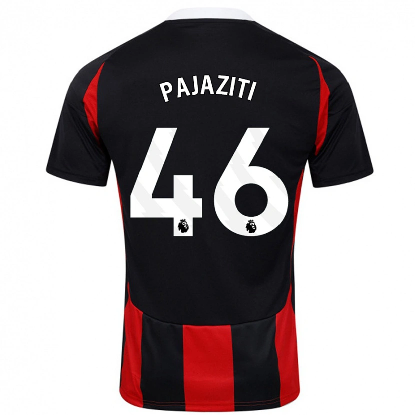 Danxen Enfant Maillot Adrion Pajaziti #46 Noir Rouge Tenues Extérieur 2024/25 T-Shirt