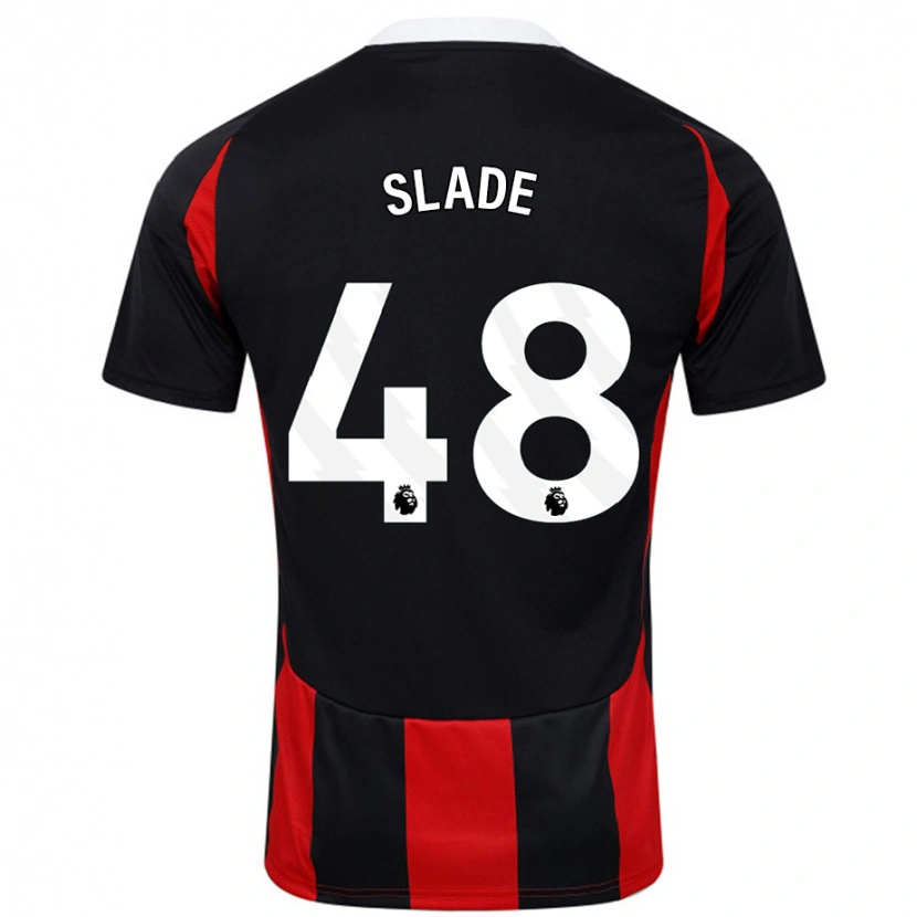 Danxen Enfant Maillot Bradley Slade #48 Noir Rouge Tenues Extérieur 2024/25 T-Shirt