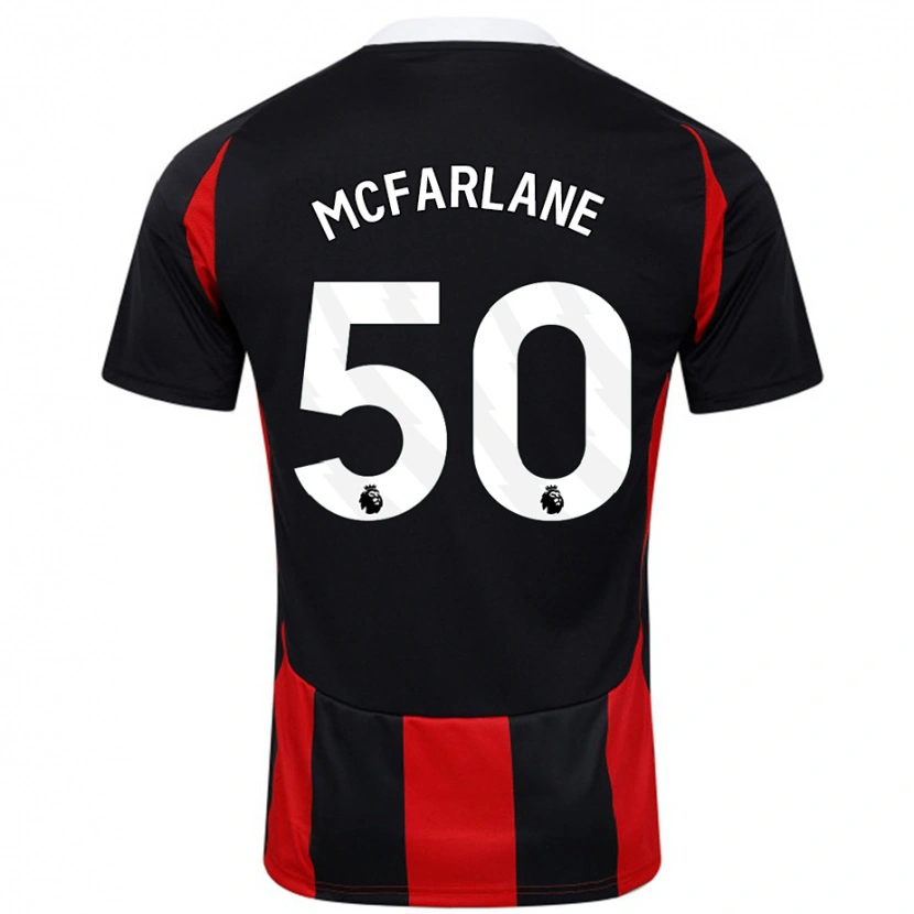 Danxen Enfant Maillot Callum Mcfarlane #50 Noir Rouge Tenues Extérieur 2024/25 T-Shirt