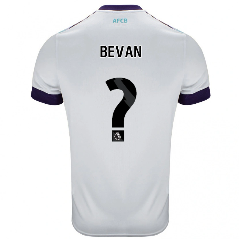 Danxen Enfant Maillot Owen Bevan #0 Blanc Vert Violet Tenues Extérieur 2024/25 T-Shirt