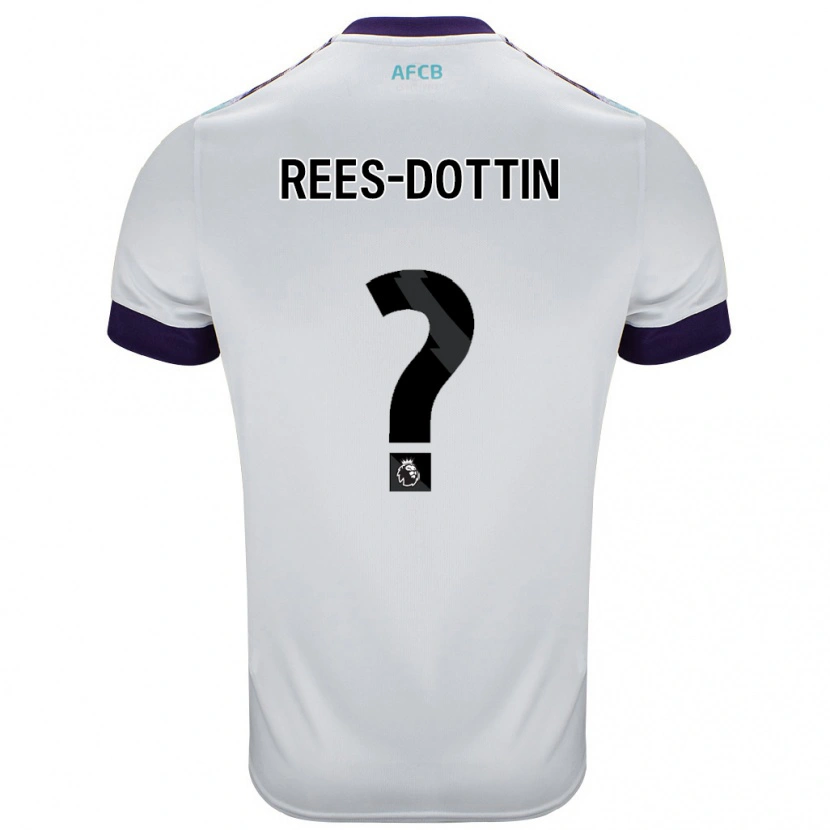 Danxen Enfant Maillot Remy Rees-Dottin #0 Blanc Vert Violet Tenues Extérieur 2024/25 T-Shirt