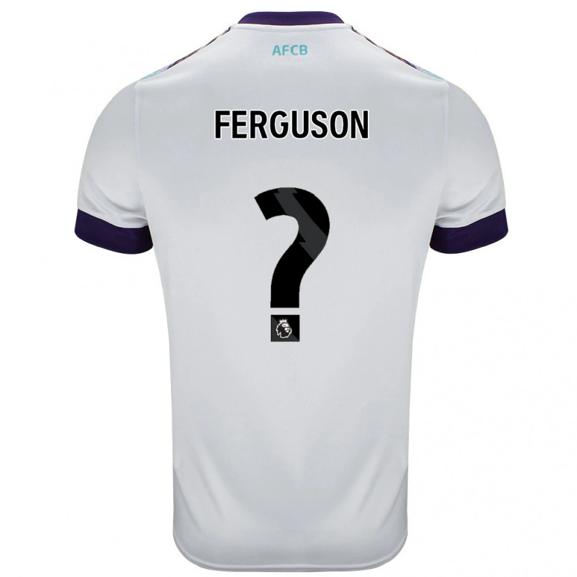 Danxen Enfant Maillot Josh Ferguson #0 Blanc Vert Violet Tenues Extérieur 2024/25 T-Shirt