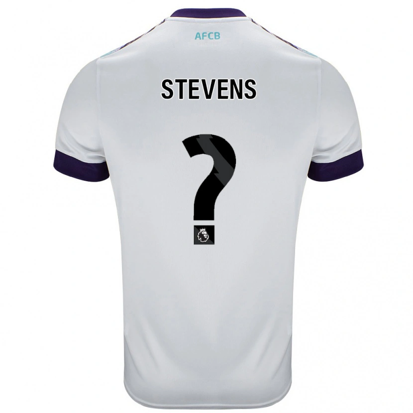 Danxen Enfant Maillot Charlie Stevens #0 Blanc Vert Violet Tenues Extérieur 2024/25 T-Shirt