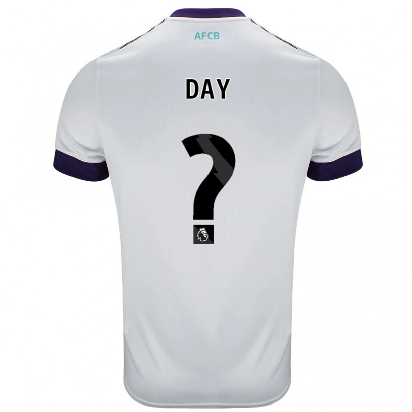 Danxen Enfant Maillot Jonny Day #0 Blanc Vert Violet Tenues Extérieur 2024/25 T-Shirt