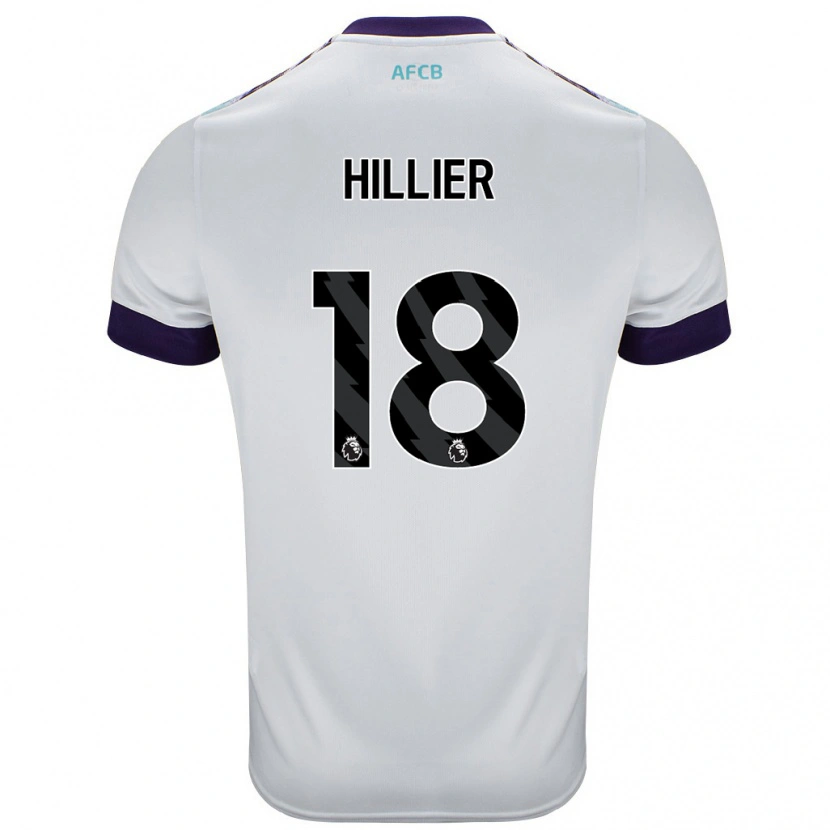 Danxen Enfant Maillot Gemma Hillier #18 Blanc Vert Violet Tenues Extérieur 2024/25 T-Shirt