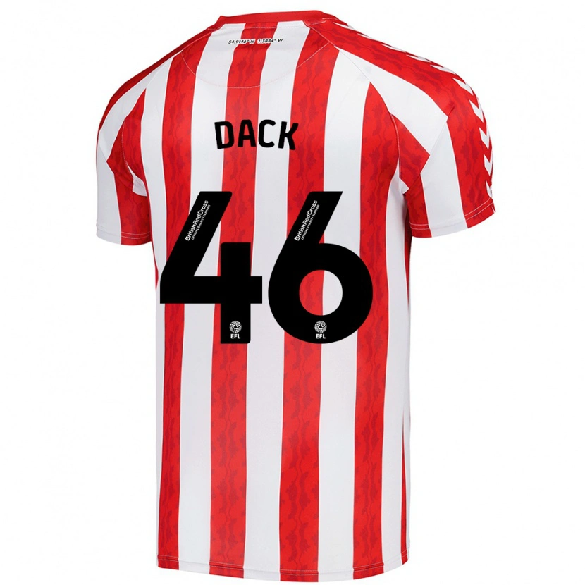 Danxen Homme Maillot Bradley Dack #46 Rouge Blanc Tenues Domicile 2024/25 T-Shirt