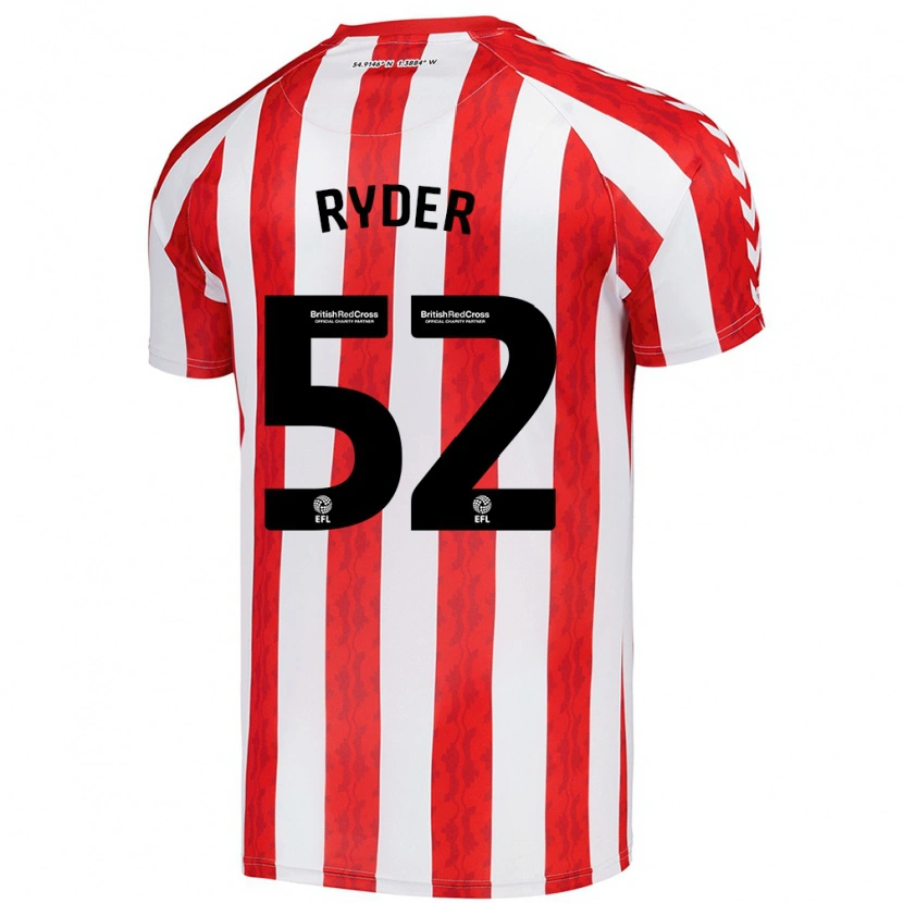 Danxen Homme Maillot Joe Ryder #52 Rouge Blanc Tenues Domicile 2024/25 T-Shirt