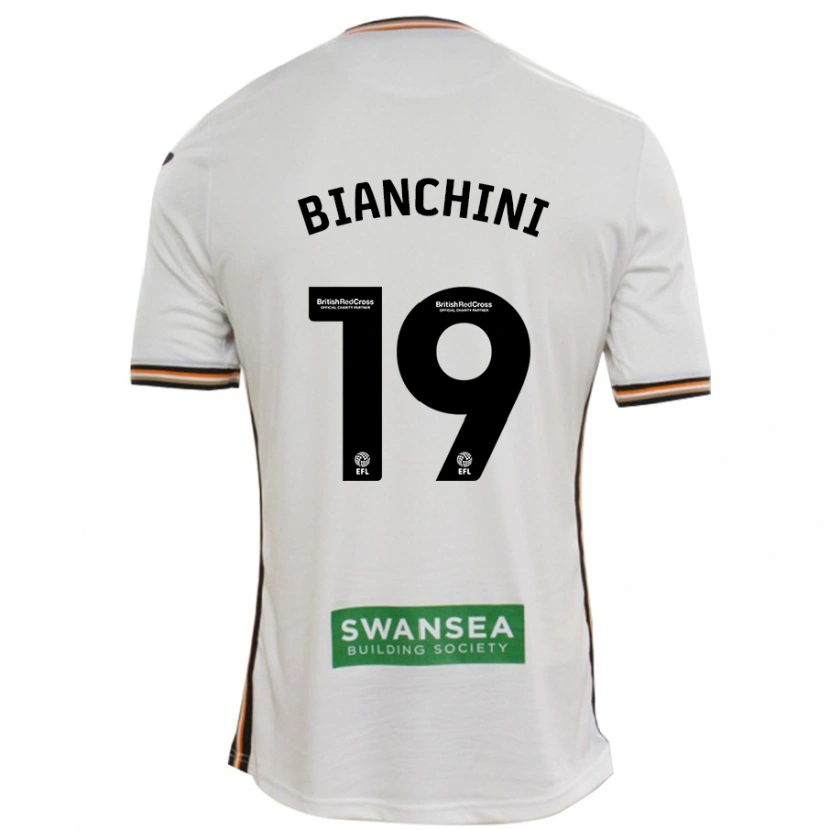 Danxen Homme Maillot Florian Bianchini #19 Blanc Tenues Domicile 2024/25 T-Shirt