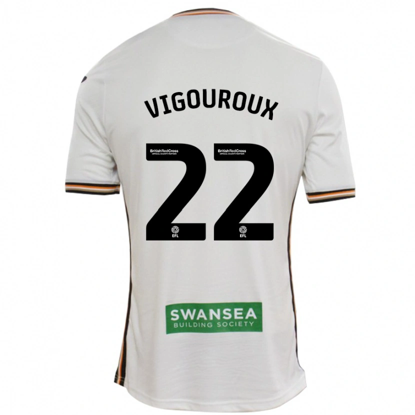 Danxen Homme Maillot Lawrence Vigouroux #22 Blanc Tenues Domicile 2024/25 T-Shirt