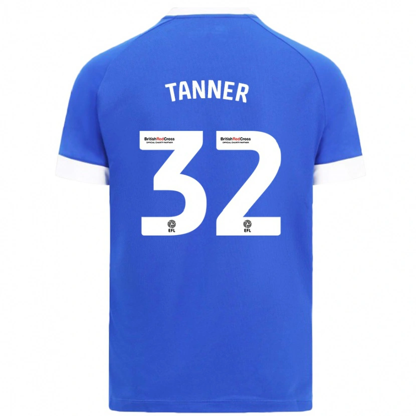 Danxen Homme Maillot Ollie Tanner #32 Bleu Ciel Tenues Domicile 2024/25 T-Shirt