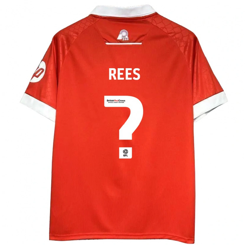 Danxen Homme Maillot Joe Rees #0 Rouge Blanc Tenues Domicile 2024/25 T-Shirt