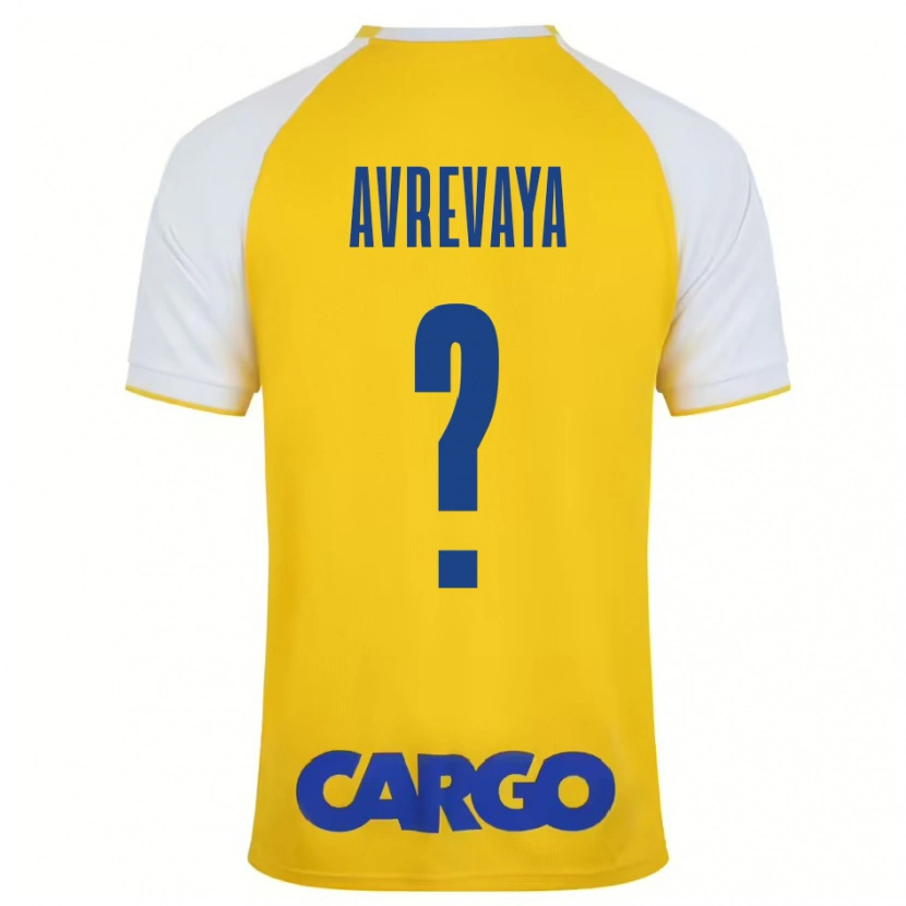 Danxen Homme Maillot Liroy Avrevaya #0 Jaune Blanc Tenues Domicile 2024/25 T-Shirt