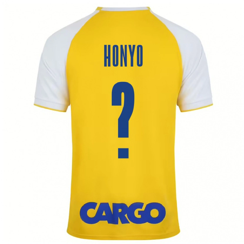 Danxen Homme Maillot Yoav Honyo #0 Jaune Blanc Tenues Domicile 2024/25 T-Shirt