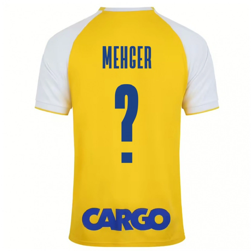 Danxen Homme Maillot Itay Mehger #0 Jaune Blanc Tenues Domicile 2024/25 T-Shirt