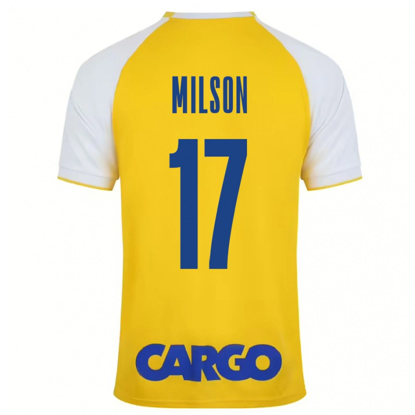 Danxen Homme Maillot Milson #17 Jaune Blanc Tenues Domicile 2024/25 T-Shirt