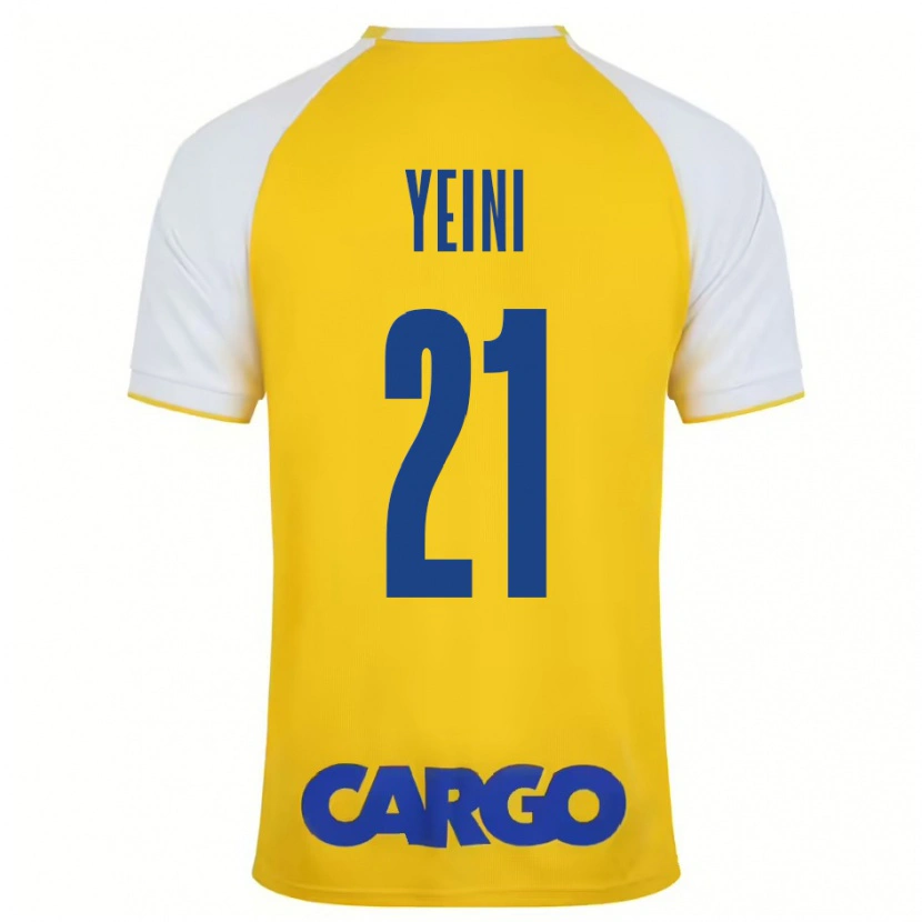 Danxen Homme Maillot Sheran Yeini #21 Jaune Blanc Tenues Domicile 2024/25 T-Shirt