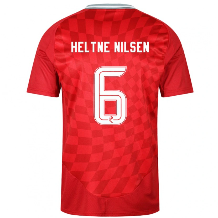 Danxen Homme Maillot Sivert Heltne Nilsen #6 Rouge Tenues Domicile 2024/25 T-Shirt