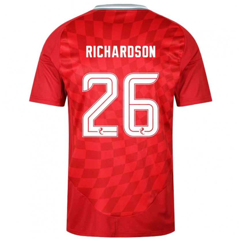 Danxen Homme Maillot Jayden Richardson #26 Rouge Tenues Domicile 2024/25 T-Shirt