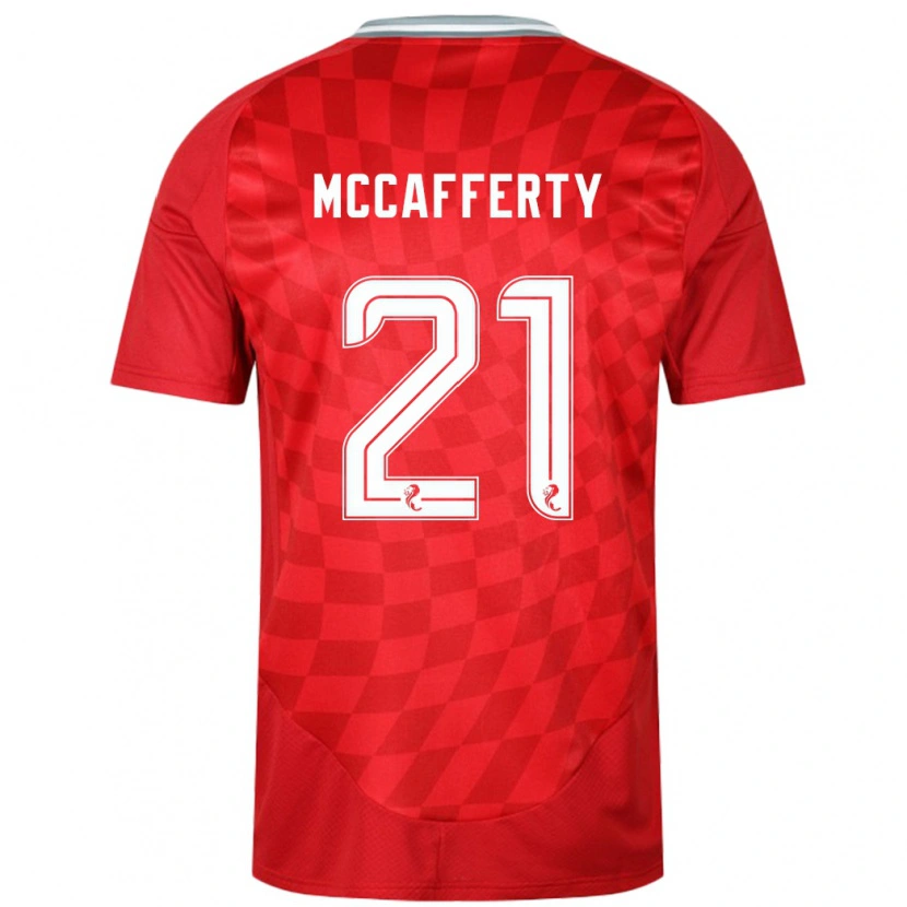 Danxen Homme Maillot Eirinn Mccafferty #21 Rouge Tenues Domicile 2024/25 T-Shirt