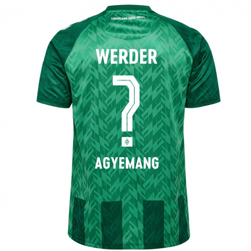 Danxen Homme Maillot Caleb Agyemang #0 Vert Tenues Domicile 2024/25 T-Shirt