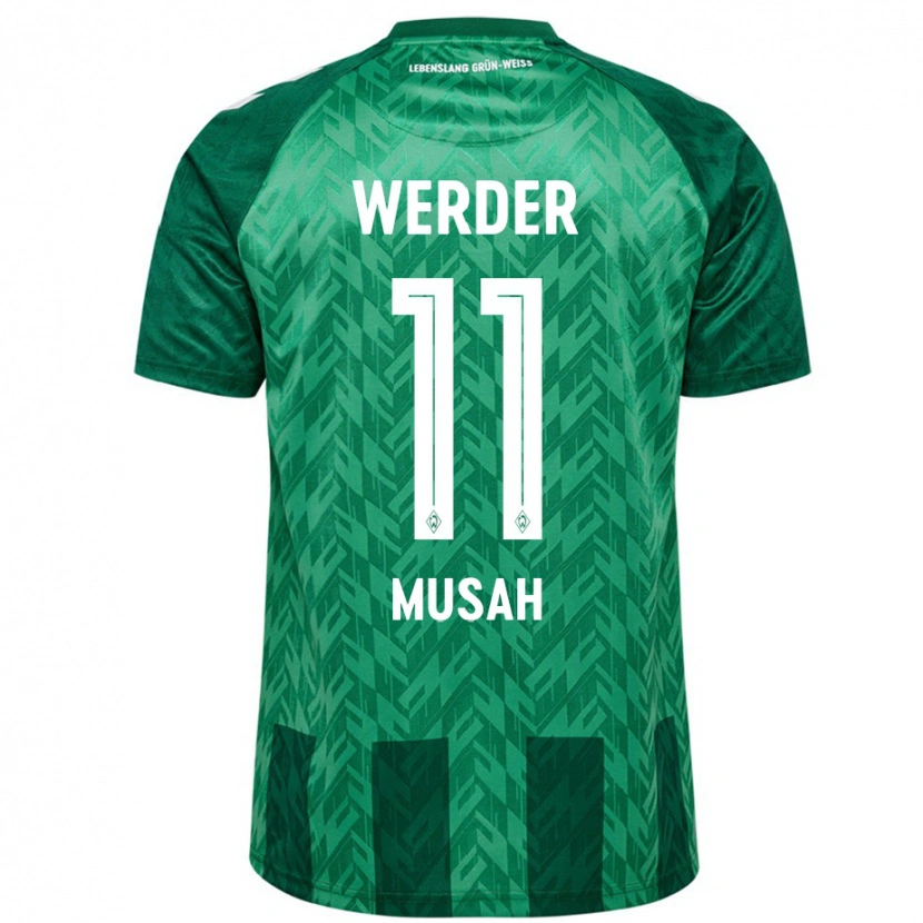 Danxen Homme Maillot Salim Musah #11 Vert Tenues Domicile 2024/25 T-Shirt