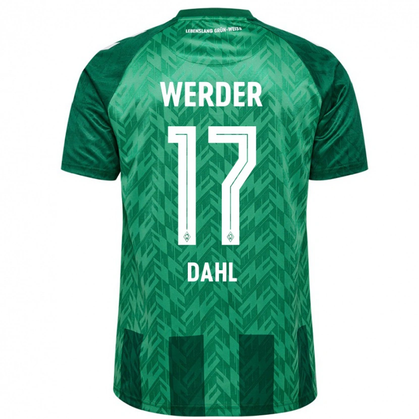 Danxen Homme Maillot Amira Dahl #17 Vert Tenues Domicile 2024/25 T-Shirt