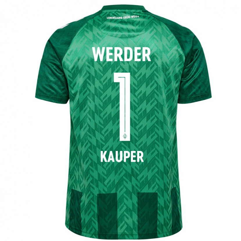 Danxen Homme Maillot Ben Käuper #1 Vert Tenues Domicile 2024/25 T-Shirt