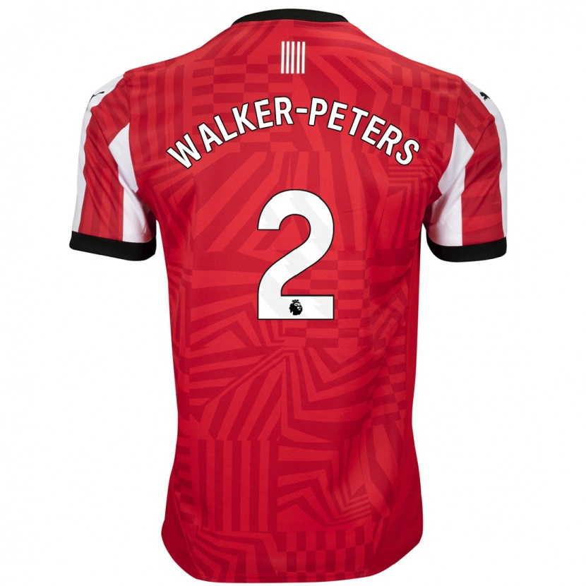 Danxen Homme Maillot Kyle Walker-Peters #2 Rouge Blanc Tenues Domicile 2024/25 T-Shirt