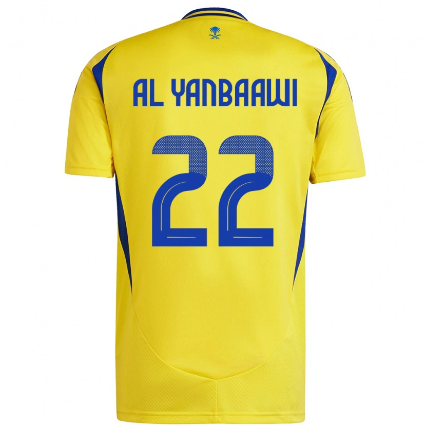 Danxen Homme Maillot Tahani Al-Yanbaawi #22 Jaune Bleu Tenues Domicile 2024/25 T-Shirt