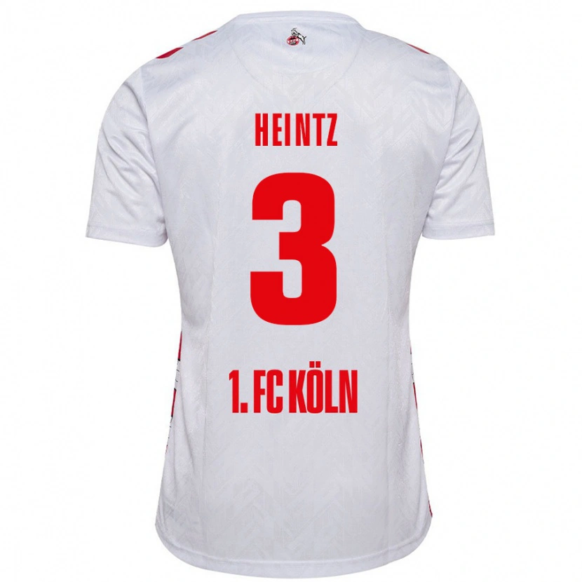 Danxen Homme Maillot Dominique Heintz #3 Blanc Rouge Tenues Domicile 2024/25 T-Shirt