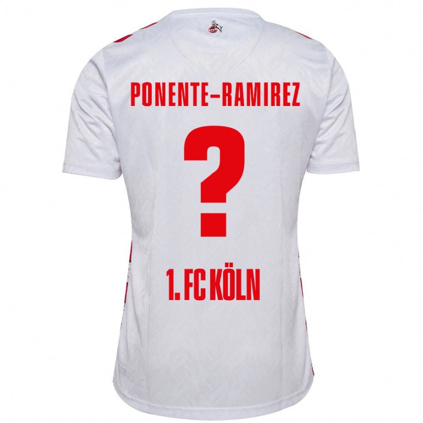 Danxen Homme Maillot Jason Ponente-Ramirez #0 Blanc Rouge Tenues Domicile 2024/25 T-Shirt