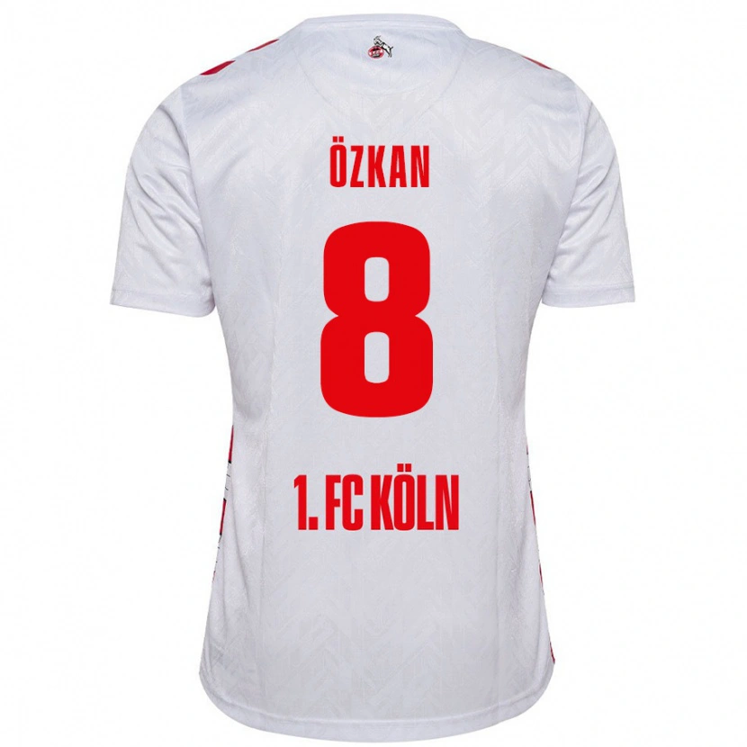 Danxen Homme Maillot Mikail Özkan #8 Blanc Rouge Tenues Domicile 2024/25 T-Shirt