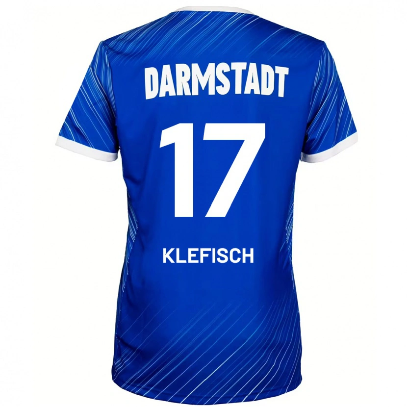 Danxen Homme Maillot Kai Klefisch #17 Bleu Blanc Tenues Domicile 2024/25 T-Shirt