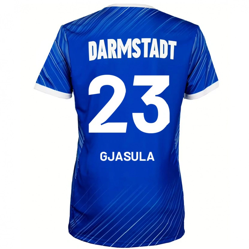 Danxen Homme Maillot Klaus Gjasula #23 Bleu Blanc Tenues Domicile 2024/25 T-Shirt