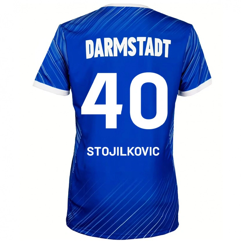 Danxen Homme Maillot Filip Stojilkovic #40 Bleu Blanc Tenues Domicile 2024/25 T-Shirt