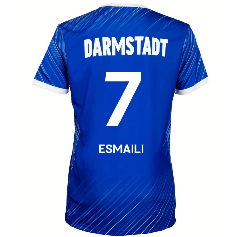 Danxen Homme Maillot Ali Esmaili #7 Bleu Blanc Tenues Domicile 2024/25 T-Shirt