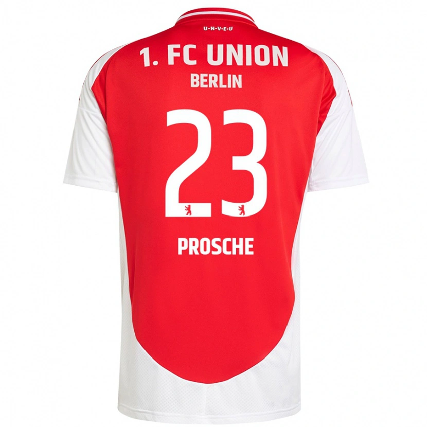 Danxen Homme Maillot Leon Prosche #23 Rouge Blanc Tenues Domicile 2024/25 T-Shirt