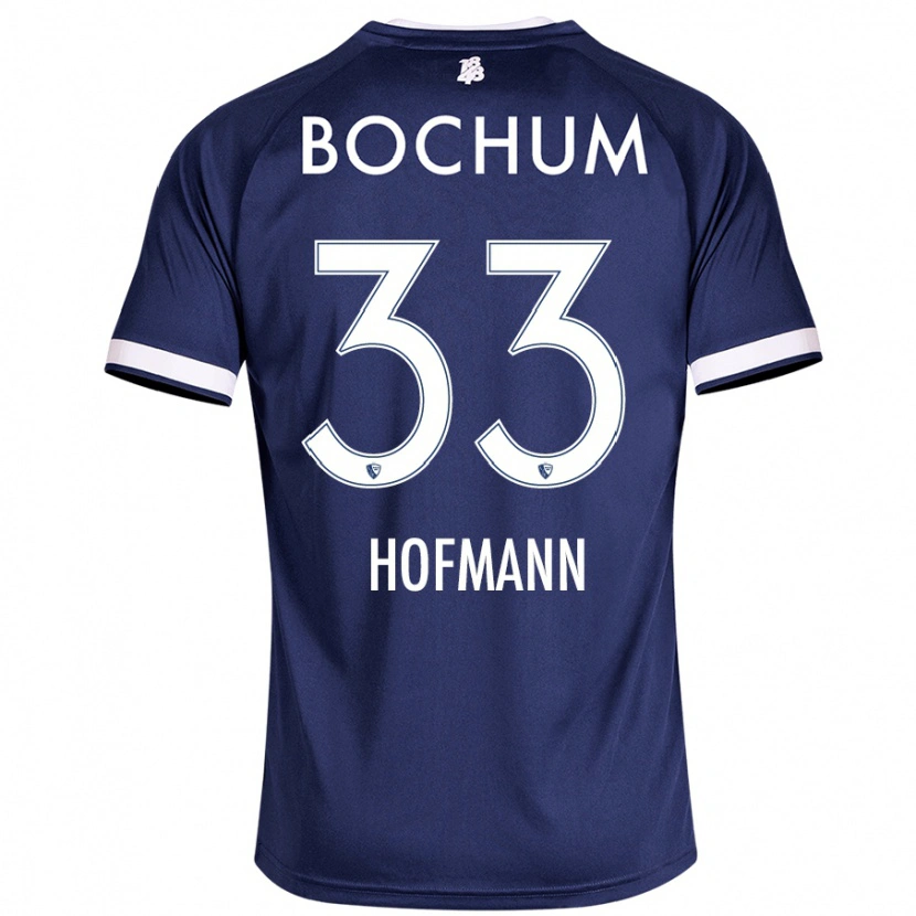 Danxen Homme Maillot Philipp Hofmann #33 Bleu Foncé Tenues Domicile 2024/25 T-Shirt