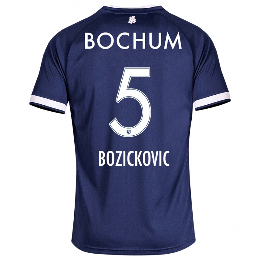 Danxen Homme Maillot Niko Bozickovic #5 Bleu Foncé Tenues Domicile 2024/25 T-Shirt