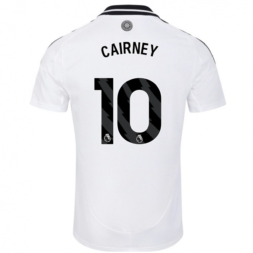 Danxen Homme Maillot Tom Cairney #10 Blanc Tenues Domicile 2024/25 T-Shirt