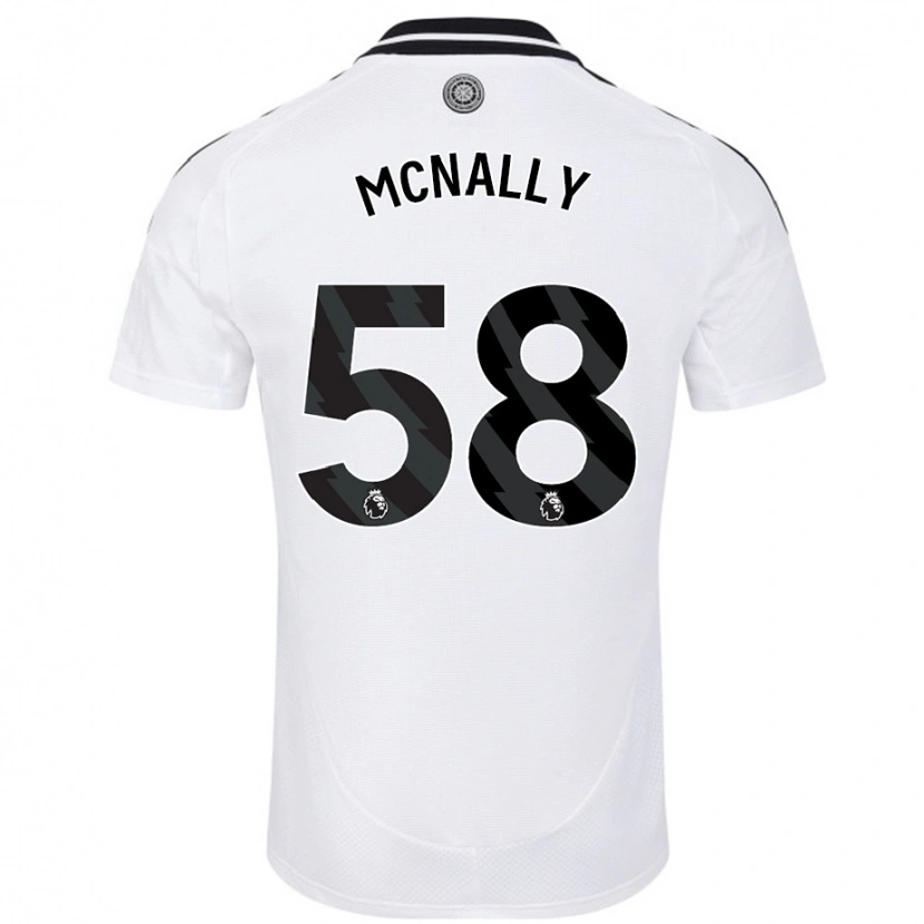 Danxen Homme Maillot Alfie Mcnally #58 Blanc Tenues Domicile 2024/25 T-Shirt