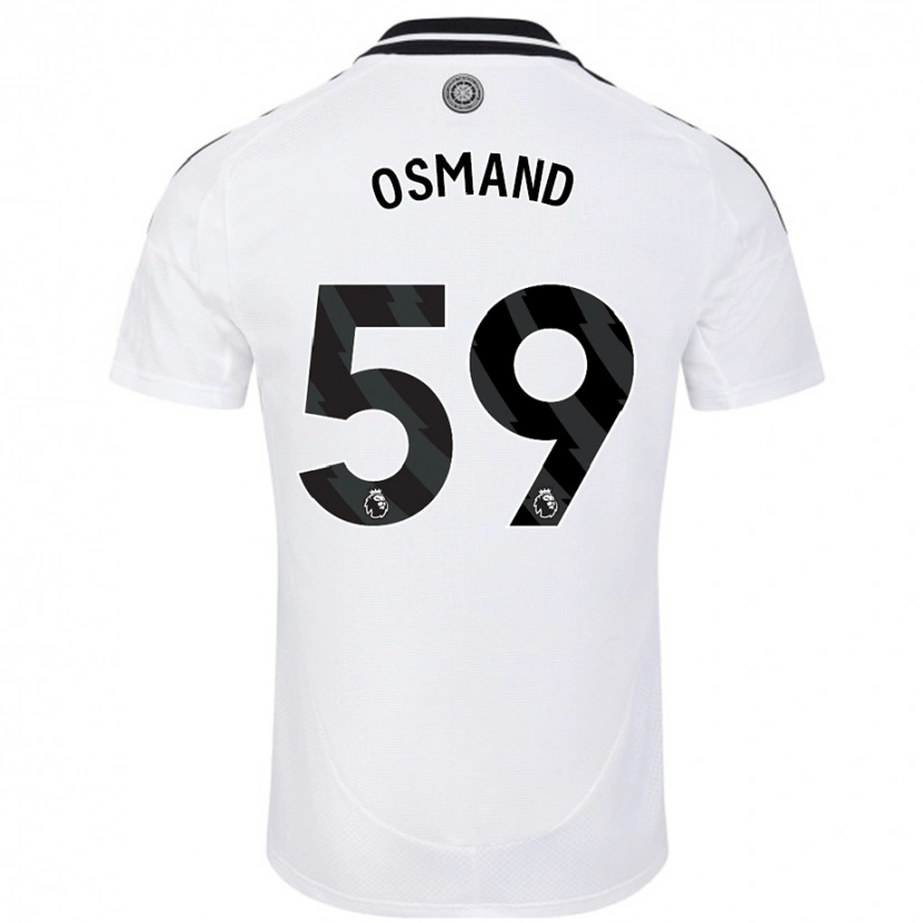 Danxen Homme Maillot Callum Osmand #59 Blanc Tenues Domicile 2024/25 T-Shirt