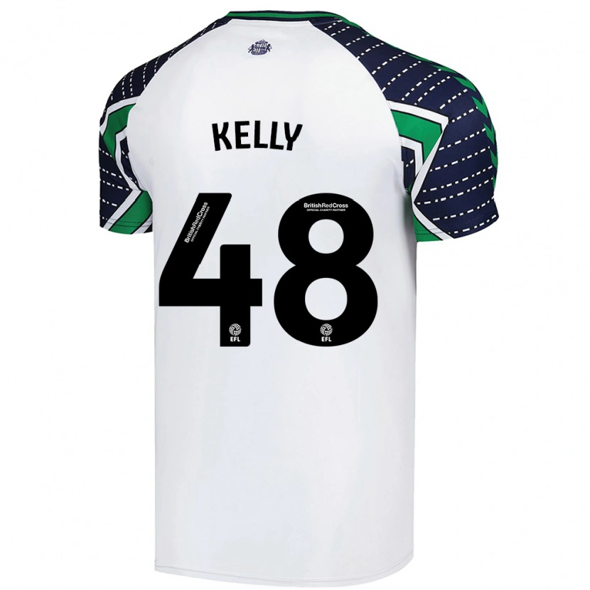 Danxen Homme Maillot Caden Kelly #48 Blanc Tenues Extérieur 2024/25 T-Shirt