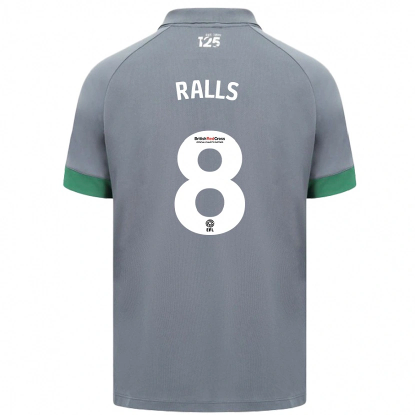 Danxen Homme Maillot Joe Ralls #8 Gris Foncé Tenues Extérieur 2024/25 T-Shirt