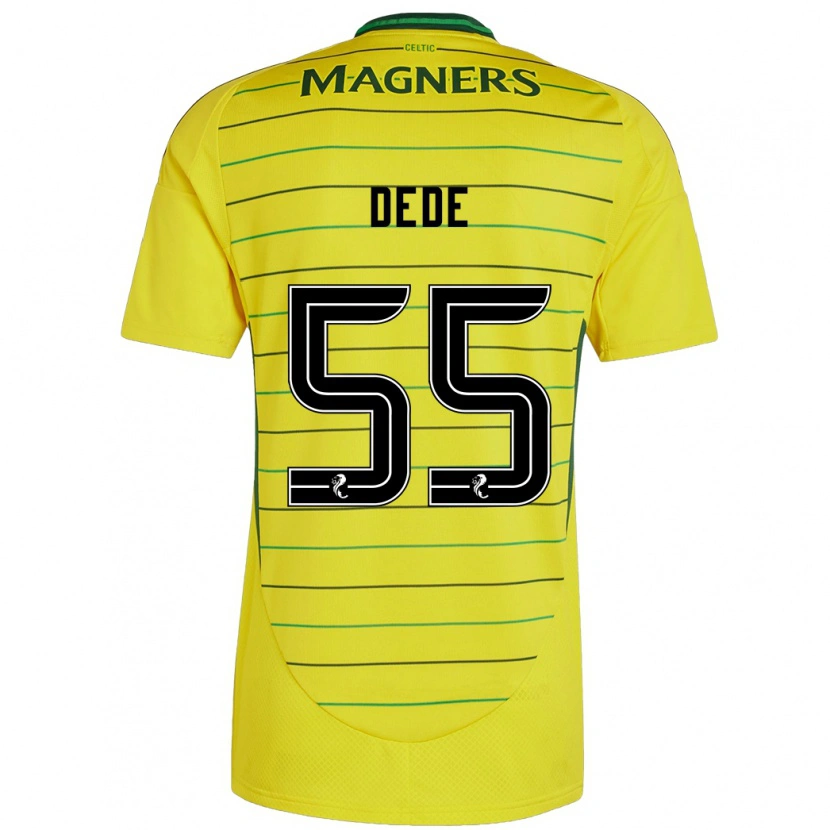 Danxen Homme Maillot Josh Dede #55 Jaune Tenues Extérieur 2024/25 T-Shirt