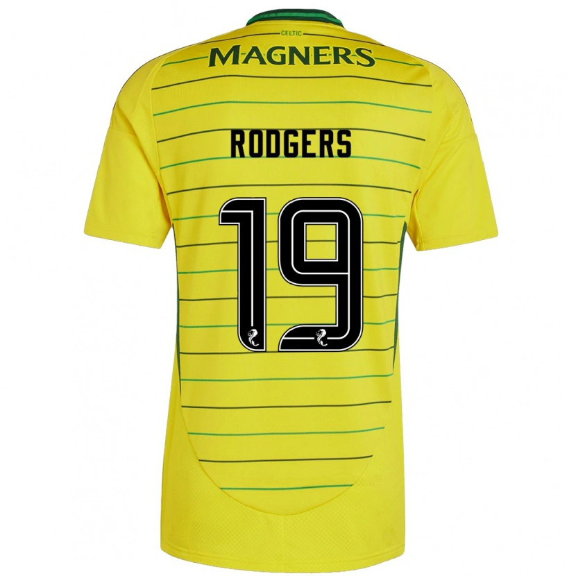 Danxen Homme Maillot Lisa Rodgers #19 Jaune Tenues Extérieur 2024/25 T-Shirt