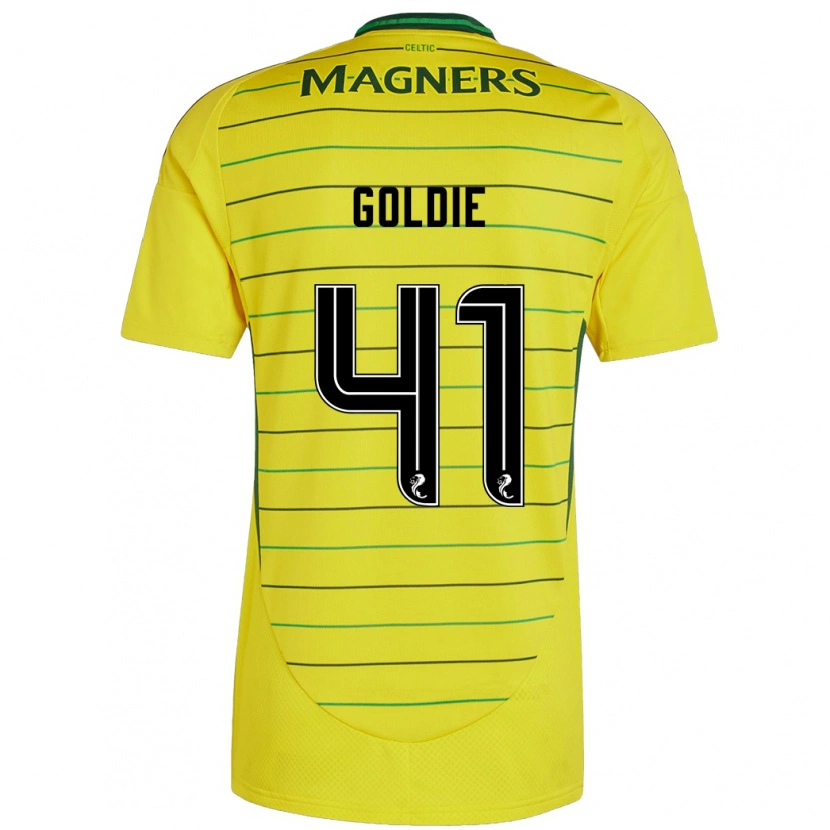 Danxen Homme Maillot Clare Goldie #41 Jaune Tenues Extérieur 2024/25 T-Shirt