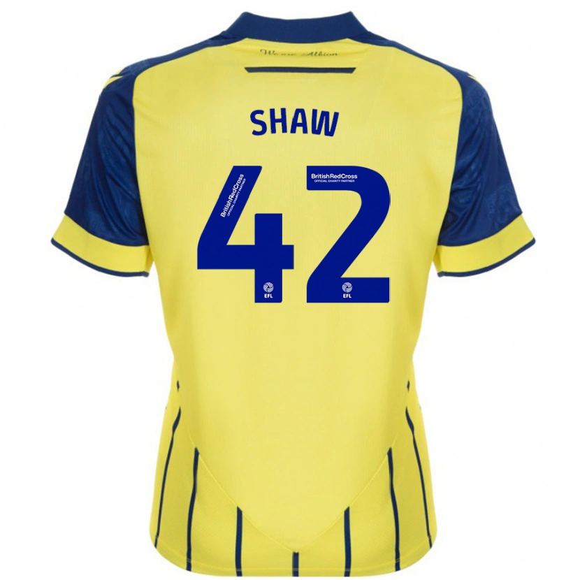 Danxen Homme Maillot Josh Shaw #42 Jaune Bleu Tenues Extérieur 2024/25 T-Shirt